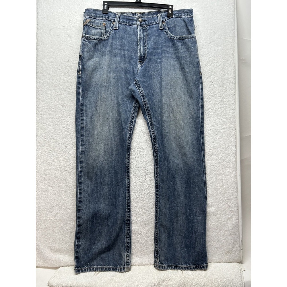 Ariat Mens Size 36X34 Blue M4 Low Rise Bootcut Denim Jeans (K9)